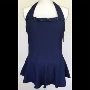 ~ NWT NAVY BLUE ~ One piece swimsuit